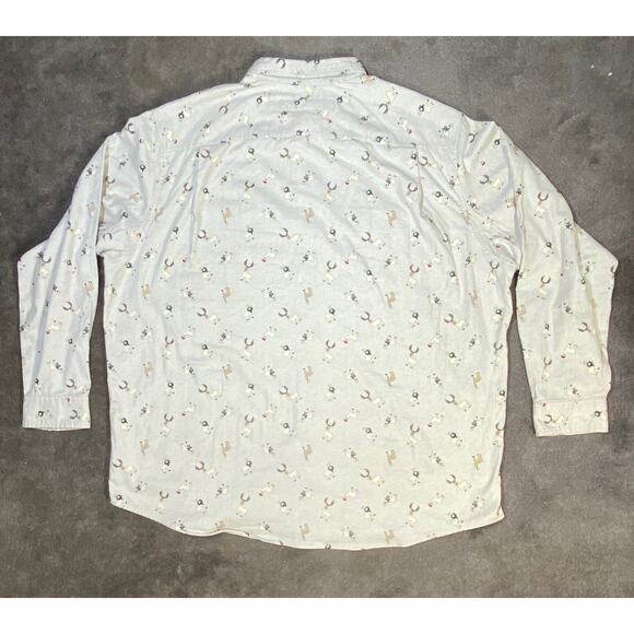 Diluth Trading Company Men XXL Tall Relaxed Fit Christmas Reindeer Flannel Shirt - Picture 3 of 8